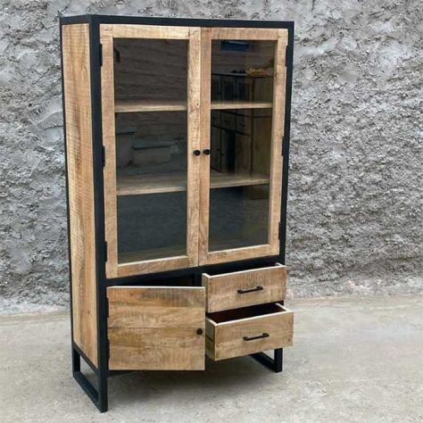 Arredamento in legno di mango stile industrial pari al nuovo