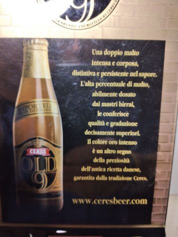 TABELLA CON PUBBLICITA' DA BANCO BIRRA CERES LOGO - Foto 5
