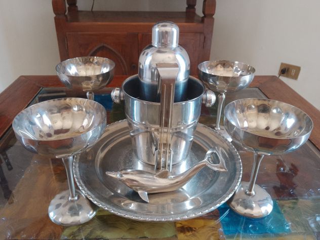 Kit Completo Da Bar Vintage 8 Pezzi tutto Inox Italiano Anni 70/80 - Foto 4