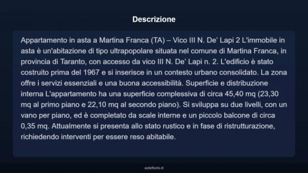 Immobile in asta di 35 m² in vendita a Martina Franca - Foto 3