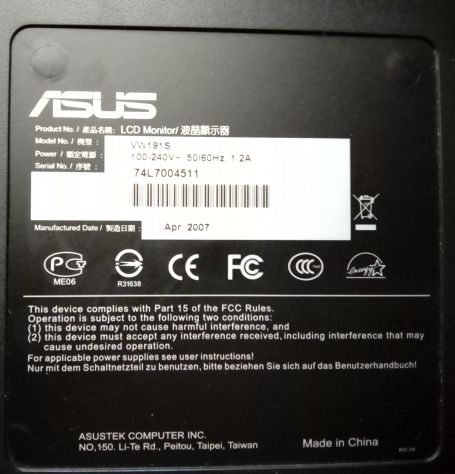 Monitor Asus x pc Display LCD 19" - Foto 4