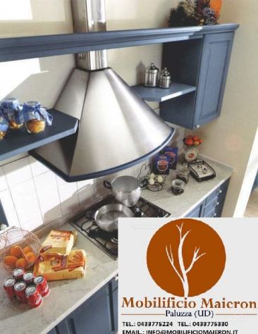 Mobili Rustici Benevento Cucine in Legno prezzi fabbrica : Cucina azzurra 005