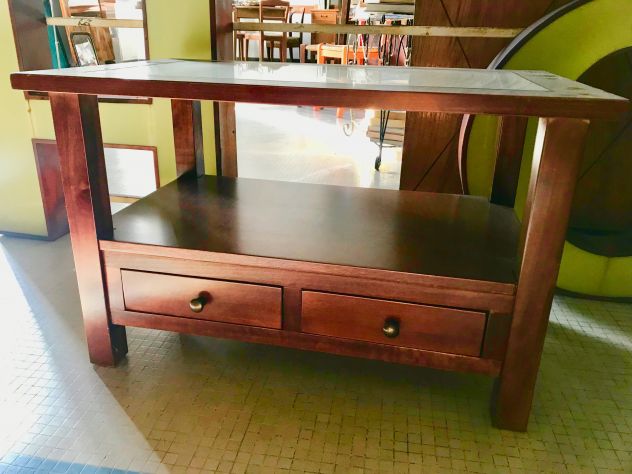 Tavolino in legno massiccio arte povera