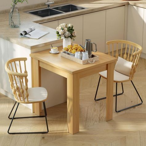 Tavolo da Pranzo Allungabile per 4-6 Persone Design Ribaltabile, 70-140cm Tavolo - Foto 7