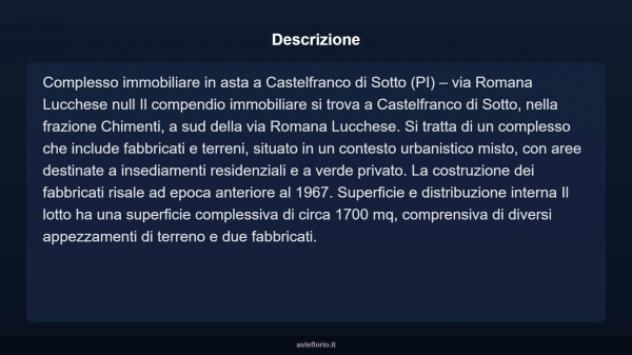 Immobile in asta di 1700 m² in vendita a Castelfranco di Sotto - Foto 3