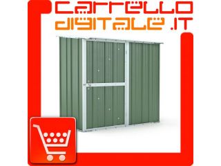 Box in Acciaio Zincato Casetta da Giardino in Lamiera 1.74 x 1.00 m x h1.82 &hellip;