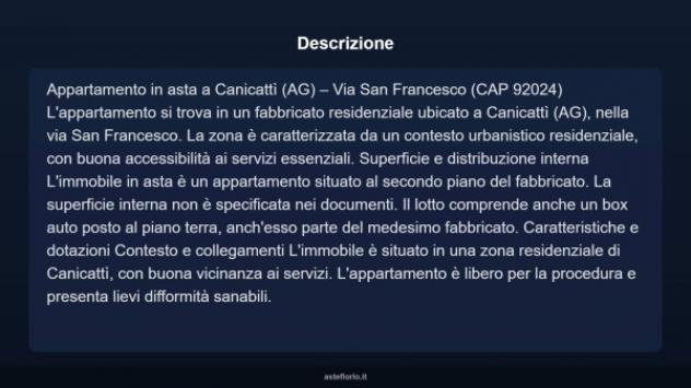 Immobile in asta di 70 m², box auto in vendita a Canicattì - Foto 2