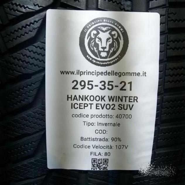 4 gomme 295 35 21 hankook a40700 - Foto 2