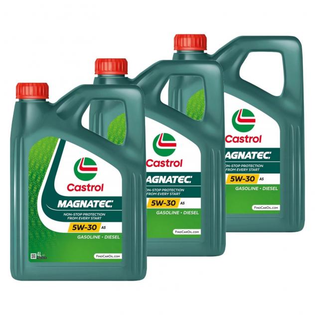 12 Litri di Olio Motore Castrol Magnatec A5 5W30 Protezione Immediata