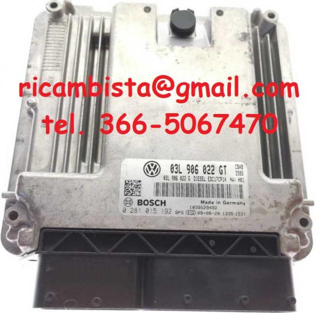 03L906022GT 0281015192 Volkswagen Tiguan 2.0 centralina motore