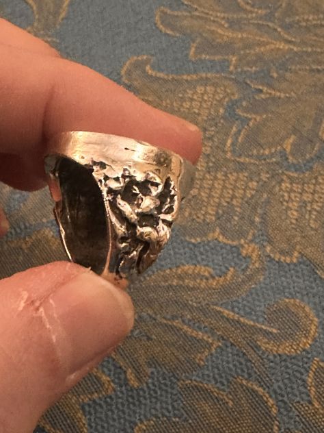 Anello chevalier stemma nobile corona - Foto 5