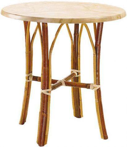 Tavoli cod 8147/x base in rattan piani in werzalit
