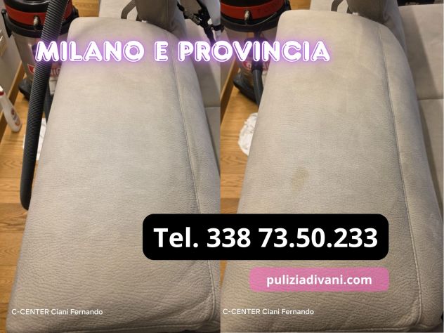 Divano in microfibra come nuovo in via Tortona (Milano) – Risultato impeccabile!