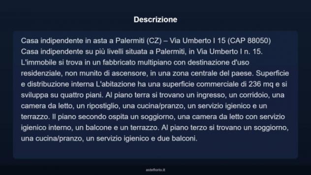 Immobile in asta di 236 m² con più di 5 locali in vendita a Palermiti - Foto 5