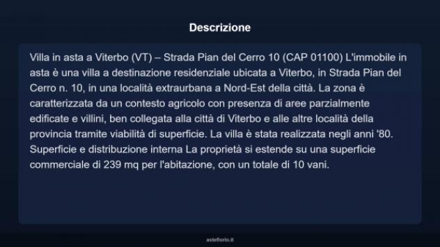Immobile in asta di 239 m² con più di 5 locali in vendita a Viterbo - Foto 3