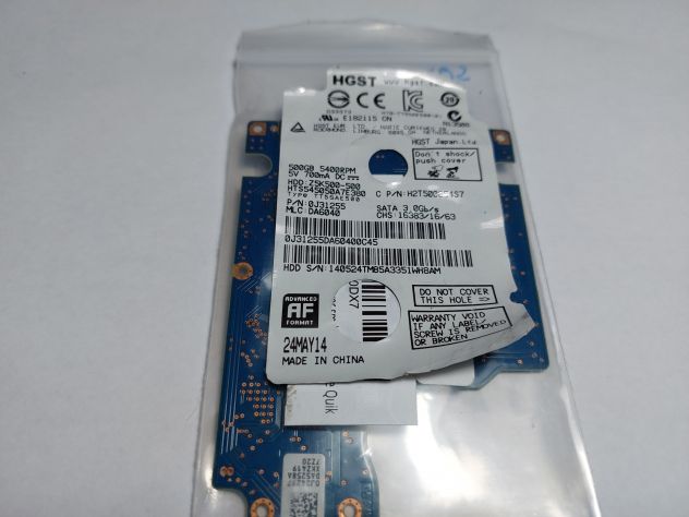 Scheda elettronica HGST HTS545050A7E380 Z5K500 HDD da 2,5" 500GB x recupero dati - Foto 3