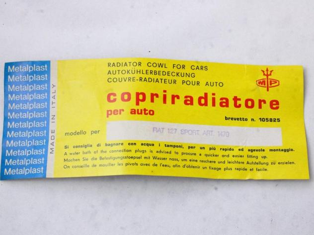 1470 COPRIRADIATORE FIAT 127 SPORT 1.3 B RICAMBIO NUOVO - Foto 6
