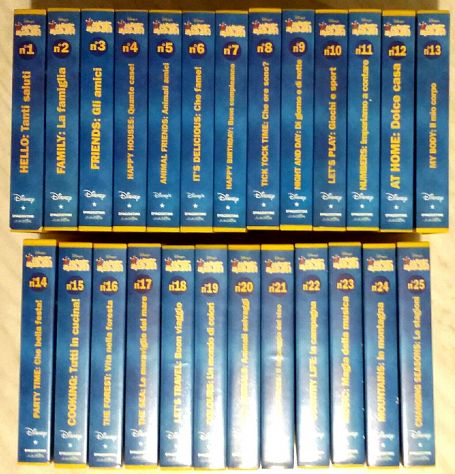 Disney's Magic English da 1 - 25 VHS Collezione 1996 come nuovo