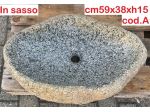 Lavabo lavandino da appoggio in pietra sasso