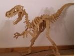 T-Rex Dinosauro  puzzle 3D . Materiale compensato 3mm fatto a mano.