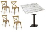 Set Cod217 Sedie e Tavoli Ristorante Bar Pizzeria Stile Shabby Provenzale