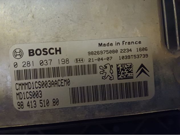 CENTRALINA MOTORE / 0281037198 / 17234117 PER OPEL GRANDLAND X 1.5 CD Centralin - Foto 3