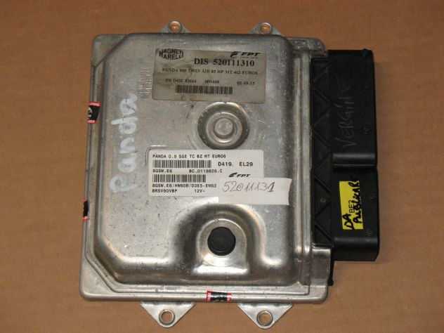 520111310 52011131 ECU FIAT PANDA 09 520111310 8GSW.E6 HW806 8GSWE6