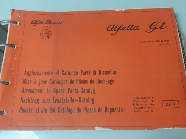 ALFA ROMEO ALFETTA GT CATALOGO PARTI DI RICAMBIO ORIGINALE - Foto 2