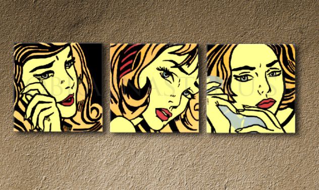 Quadro moderno Roy Lichtenstein dipinto a mano