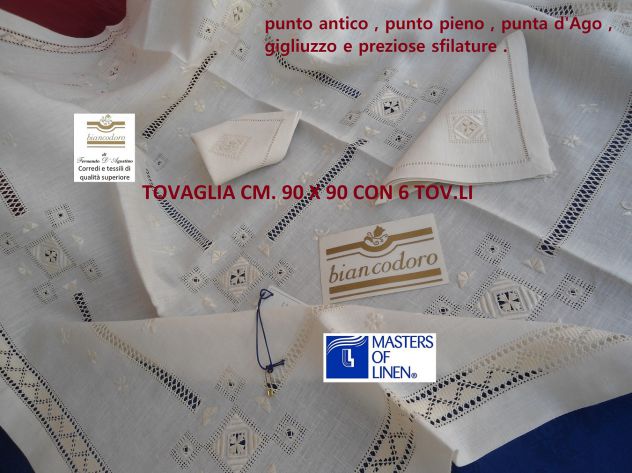 centri quadrati - tovaglie ricamo a mano 3 modelli - Foto 8
