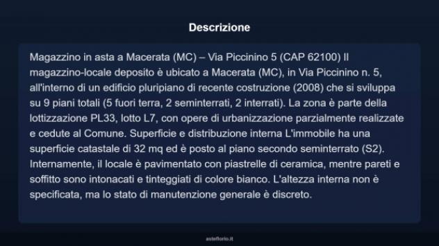 Immobile in asta di 32 m² in vendita a Macerata - Foto 3