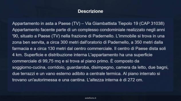 Immobile in asta di 81 m², box auto in vendita a Paese - Foto 14