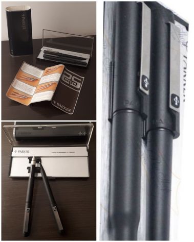 PARKER Duo Set con Penna a Sfera e Penna Stilografica, SERIE 25 , 1980.
