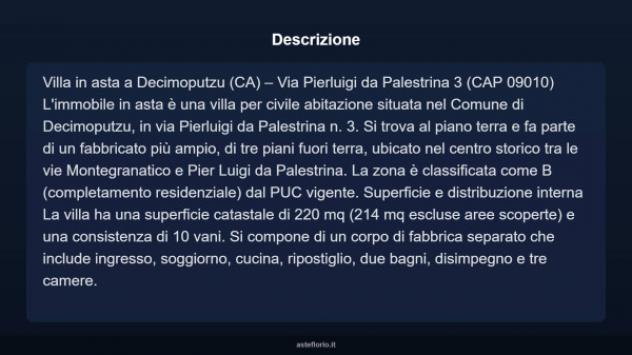 Immobile in asta di 220 m² con più di 5 locali in vendita a Decimoputzu - Foto 5