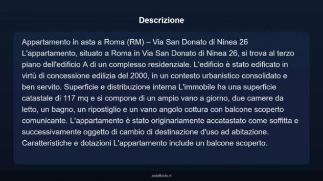 Immobile in asta di 117 m² con più di 5 locali e box auto in vendita a Roma - Foto 11