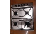 Piano di cottura a gas 4 fuochi inox, piezoelettrico