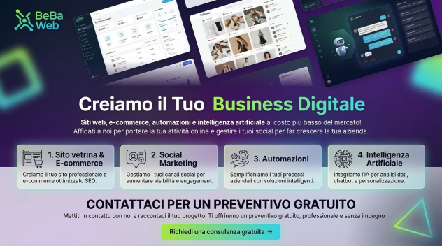 Siti Web, Gestione Social e Integrazioni AI per la Tua Azienda