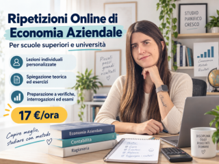 📚 Ripetizioni online di Economia Aziendale, 17 € l’ora