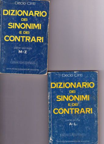Decio Cinti, Dizionario dei sinonimi e contrari, due volumi