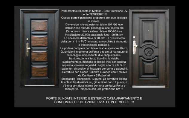 PORTA PORTONE BLINDATO D'INGRESSO PER ESTERNO CASA APARTAMENTO CONDOMINIO - Foto 9