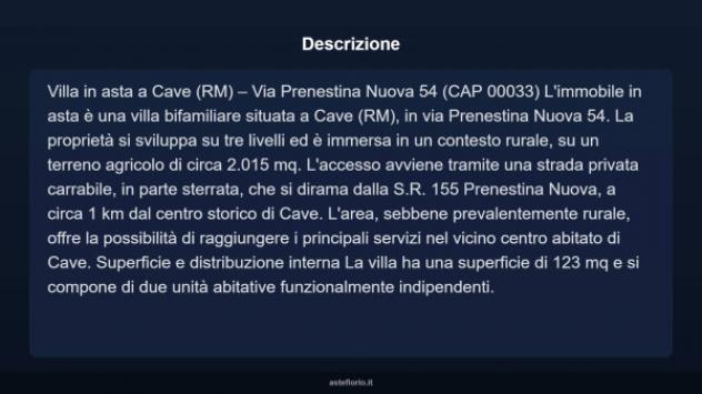 Immobile in asta di 123 m² con più di 5 locali in vendita a Cave - Foto 9