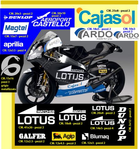 Adesivi APRILIA LOTUS Alex Debon - kit completo