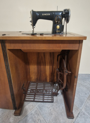 MACCHINA DA CUCIRE A PEDALE VINTAGE SINGER - Foto 5