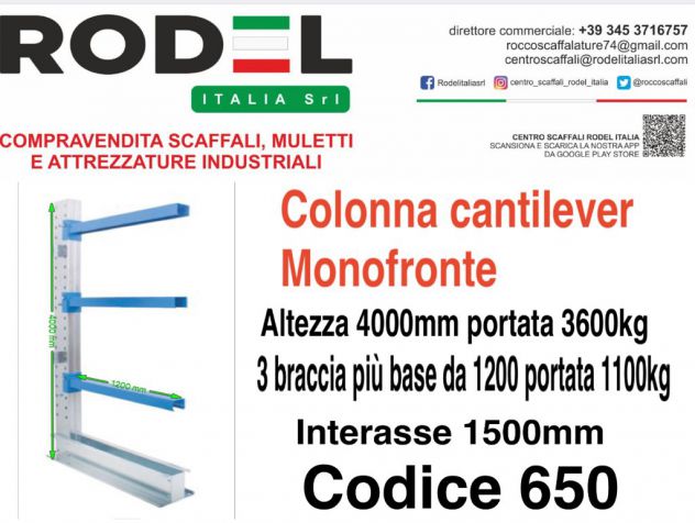 cantilever per merce di forma allungata - Foto 2
