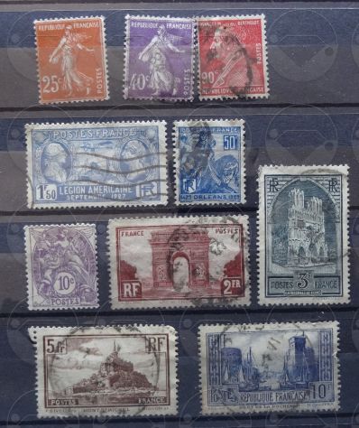 FRANCIA 1853-1929 Lotto di 85 francobolli - Foto 6