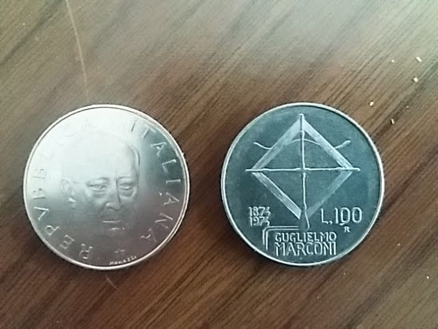 100 Lire anniversario Guglielmo Marconi