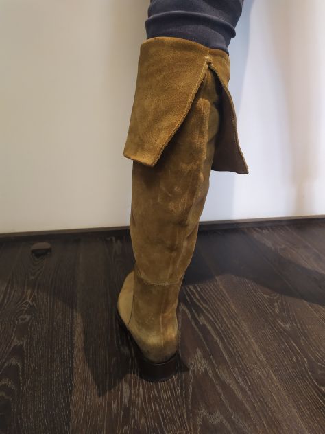 Stivali in nabuk beige - Foto 6