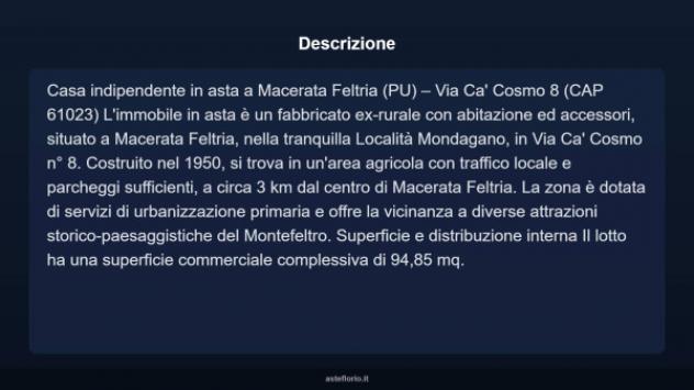 Immobile in asta di 94 m² con più di 5 locali in vendita a Macerata Feltria - Foto 4