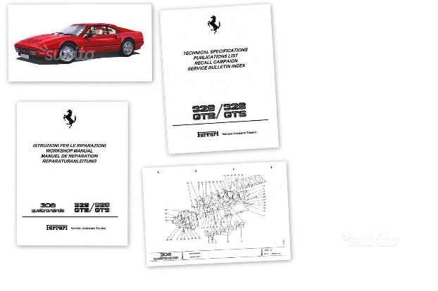Ferrari 308 GT4 QV 328 manuale riparazione officina