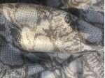 Pelle nera stampata pitone per artigianato  - SER4